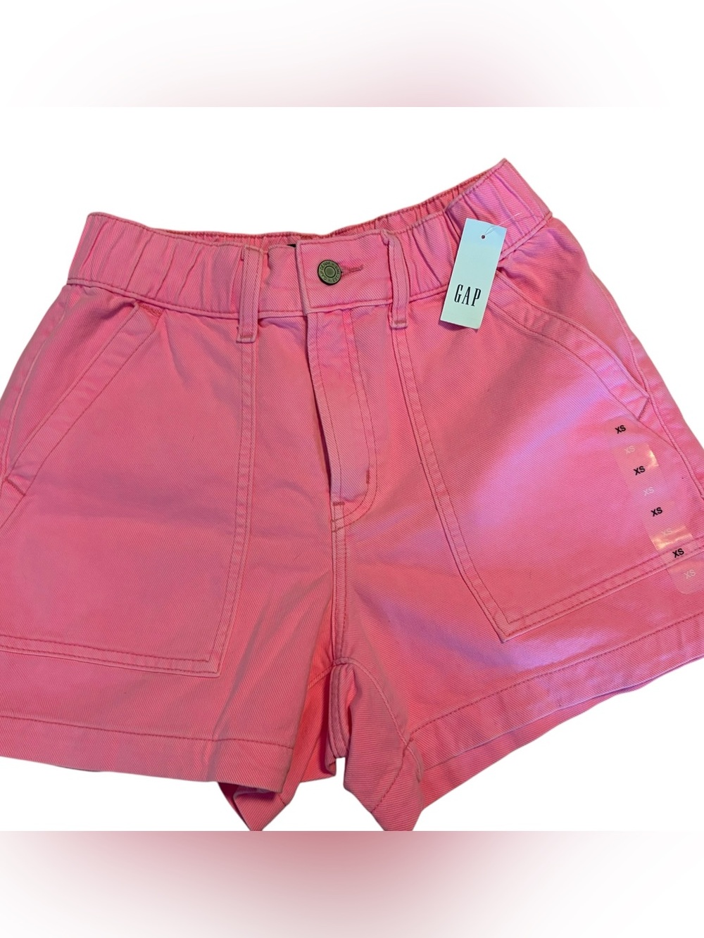 Gap Shorts NWT Women’s xs Barbie Summer Neon Pink Rose 2025 Collection Y2K Fun